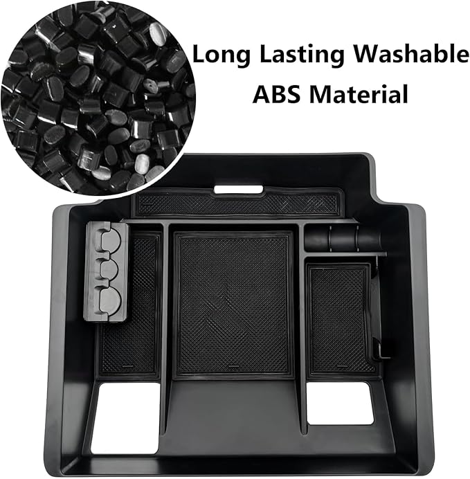 Center Console Organizer fit for GMC 2023 2024 2025 2026 Sierra/Chevy Silverado 1500 Accessories, 2024-2025 2026 2500HD 3500HD (Wireless Charger With Full Console w/Bucket Seats Only)