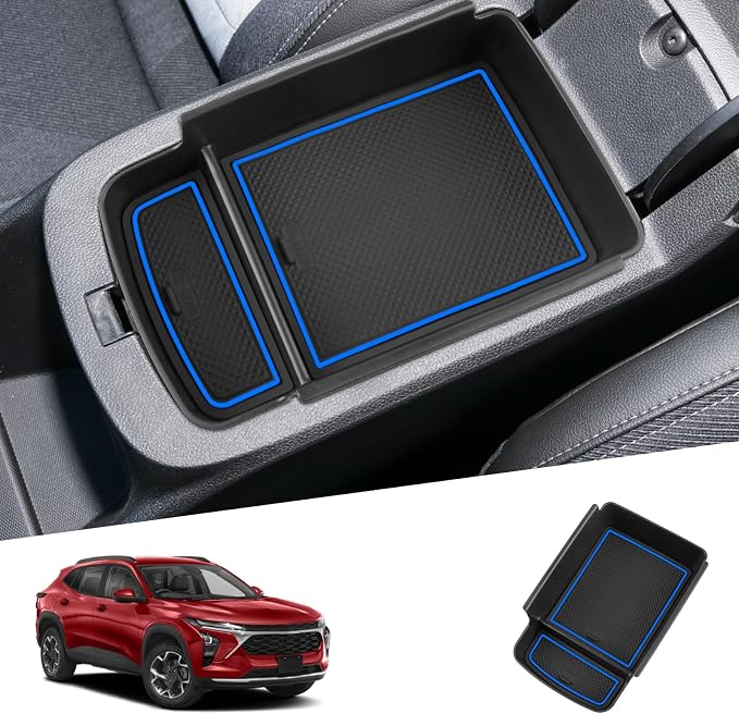 SHAOHAO 2025 2026 Chevy Trax Center Console Organizer Tray Compatible with 2024 2025 2026 Chevy Trax Accessories (LS/1RS/LT/2RS/ACTIV) Armrest Storage Box Organizer 2024 2025 2026 Trax Insert Tray