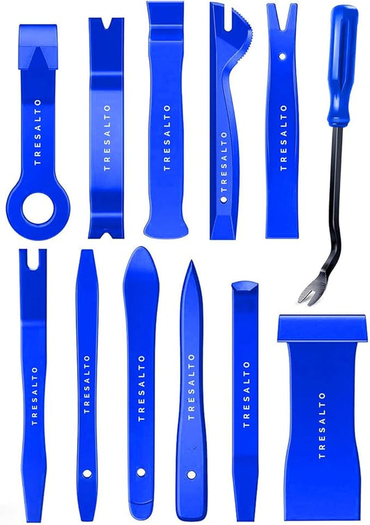 Auto Trim Removal Tool Set - 12pcs (No Scratch Plastic Pry Kit) - Auto Trim Car Tools, Easy Door Panel Removal Tool for Fastener, Clip, Molding, Dashboards, Interior Tools
