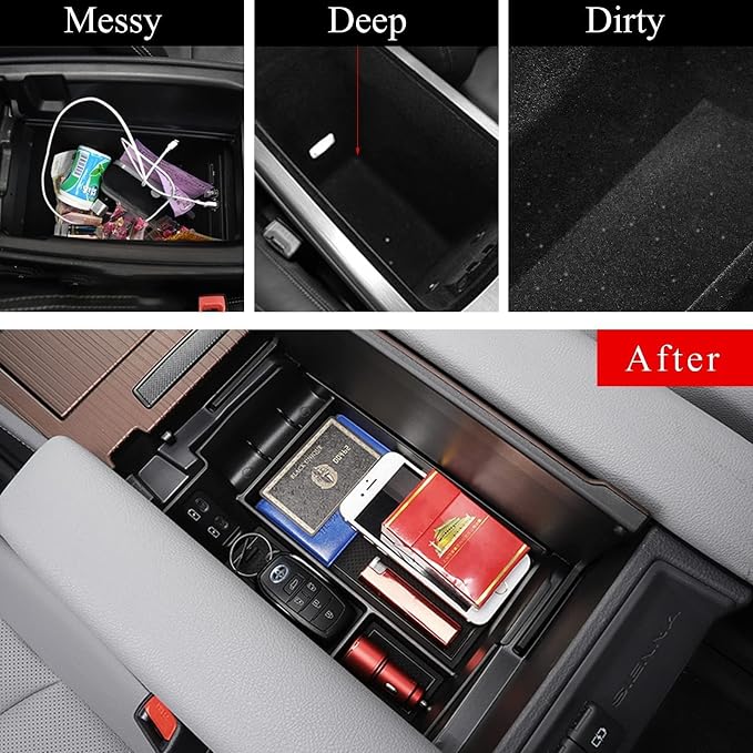 TTCR-II Compatible with Toyota Sienna Center Console Organizer 2021-2024 2025 2026, for Sienna Center Console Organizer Tray LE Limited Platinum SE XLE XSE 2021 2022 2023 2024 2025 2026