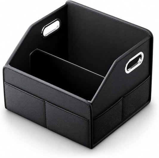 Car Seat Storage Organizer – Compact PU Leather Bin for Trunk, Front Seat, Back Seat & Car Floor