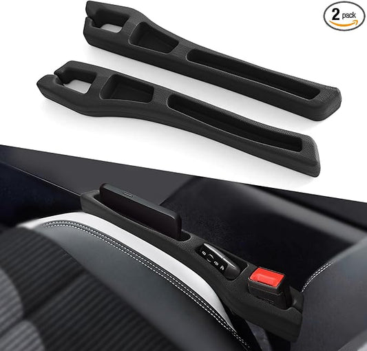 2PCS No Drop Seat Guard, Car Seat Gap Filler, Multi-Function Car Side Gap Filler for Prevent Items Falling, Universal Auto Blocker Between Seats Auto Organizer Accessories for Most Cars