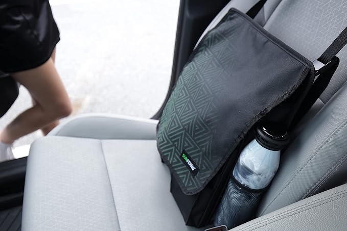 Sunferno Car Front Seat Organizer - Truck Cab Organizer & Car Seat Storage Organizers - Hanging Car Organizer Multiple Pockets Storing Documents Laptop - Car Office Organizer - Front Seat SUV, Truck