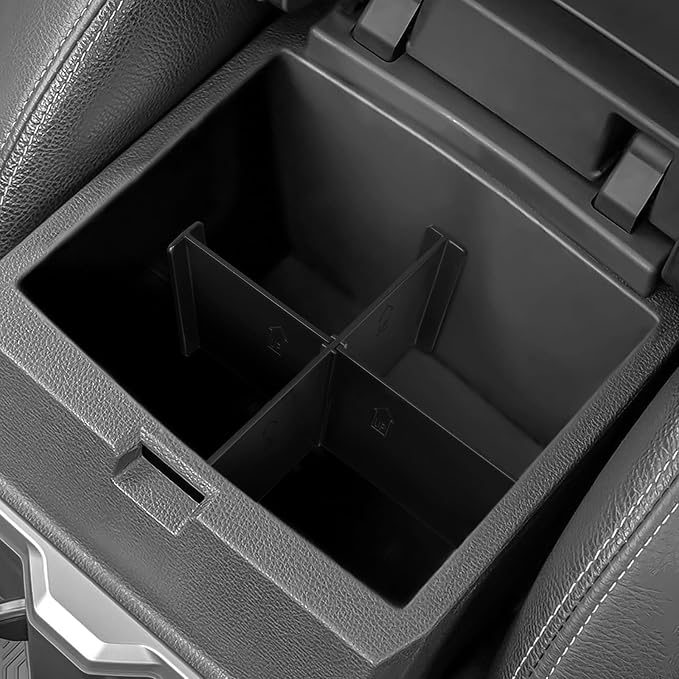 2PCS Center Console Organizer Compatible with Toyota 2026 2025 2024 Tacoma Accessories ABS Plastic Material Hidden Storage Box Dividers Organizer