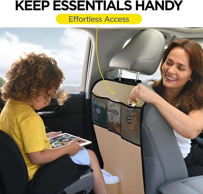 lebogner Back Seat Kick Mats (Beige)