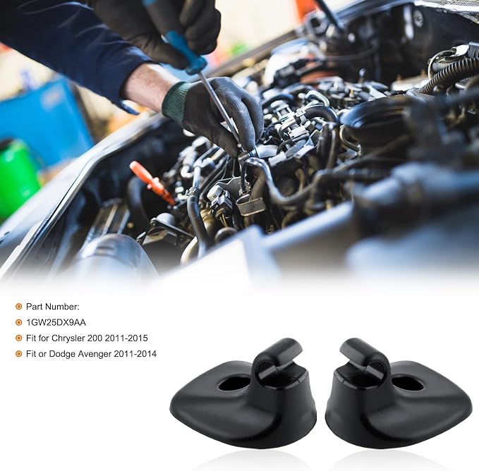 Sun Visor Clip Visor Replacement for Chrysler 200 2011-2015, 1GW25DX9AA Black Sunvisor Support Clip Hook Replacement for Avenger 2011-2014