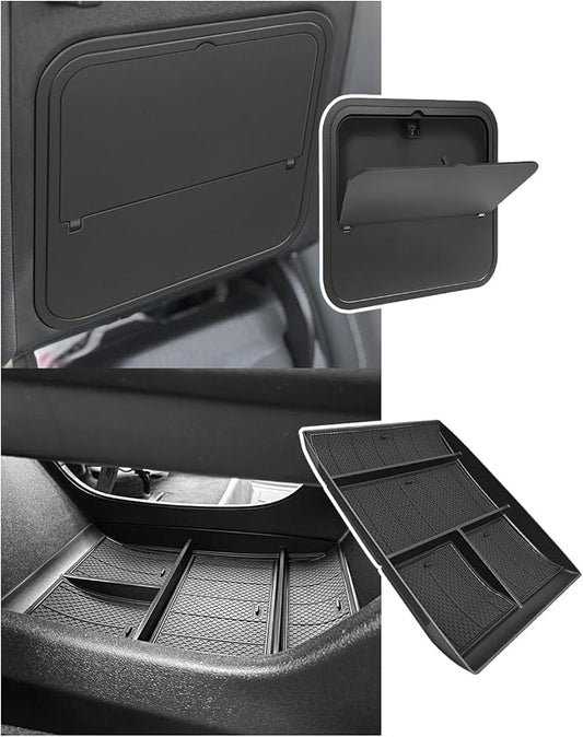 Muslogy Center Console Organizers Compatible with 2024 2025 2026 GMC Acadia & Chevy Traverse Accessories Interior Storage Insert Tray Secret Compartment(Lower Center Console Organizer+Hidden Box)