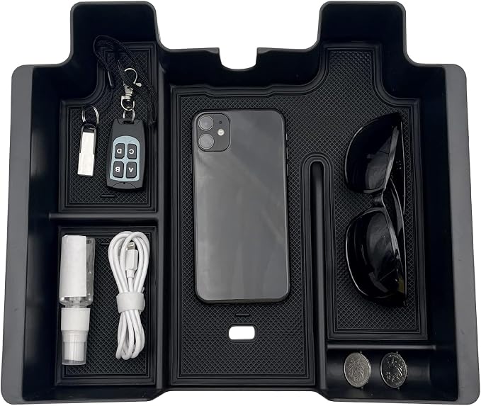 Compatible with Chevy Silverado 1500 Accessories/GMC Sierra 1500 2019-2022 Center Console Organizer Tray Fits for 2020-2023 Silverado/Sierra 2500 HD/3500 HD -Full Console Only