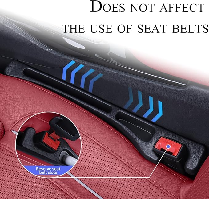 Pukonger Car Seat Gap Filler Compatible with Honda Pilot Accessories Seat Gap Plug Blocker with Storage Slot Organizer Non-Slip Car Cup Holder Coaster 2 Pack Black