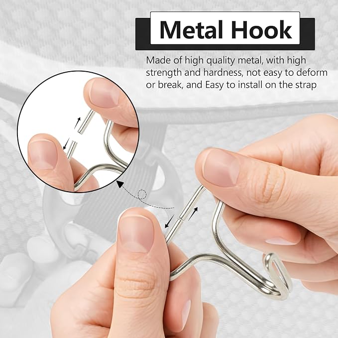 24PCS Car Seat Cover Plum Plate Metal Hook, 12PCS Plastic Car Seat Covers Chucks Fixed Fastener Buckle, 12PCS Metal Hooks Set Locking Clips for Car Seat Replacements Accessories (Beige)