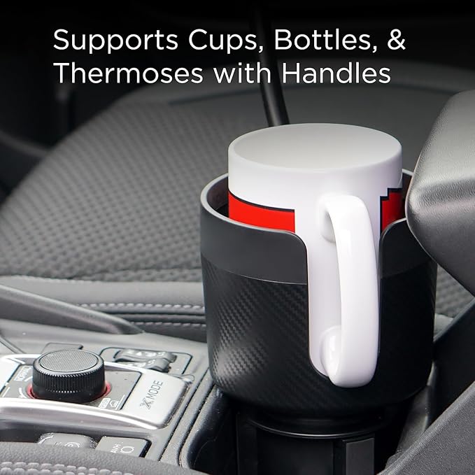 Limitless CupCargo Cup Holder Expander and Phone Mount with Adjustable Base and Flexible Neck