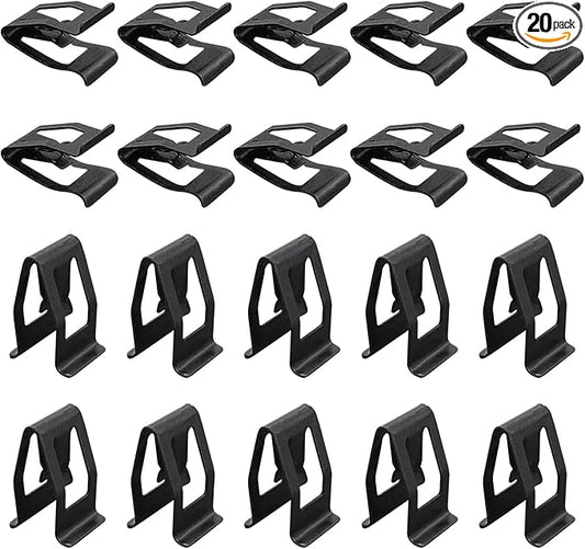 Augeny 20 PCS Dashboard Trim Clips, Metal Car Front Console Dash Retainer, Universal Automotive Dashboard Trim Clip, Vehicle Interior Clip Fasteners Replacement for Most Cars