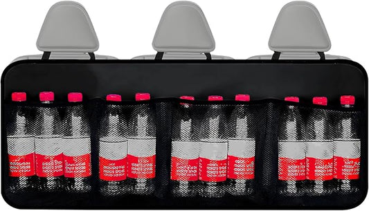 Car Trunk Organizer, Space Saving Backseat Hanging Storage with 4 Large Pockets, Super Capacity Vehicle Trunk Organizer Bag, Universal for Cars SUVs Trucks Vans, Car Accessories (Regular)