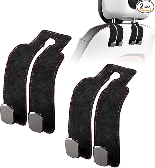 Car Purse Hook Purse Hook for Car Seats Headrest Car Seat Hooks,Heavy Duty Vehicle Organizer for Handbags, Groceries, Purses, Keep Car Tidy (Black, 2 Pack)