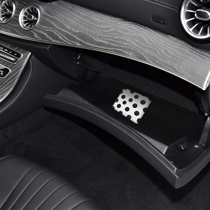 LumiMokki Car Registration and Insurance Holder, Leather Registration and Insurance Card Holder, Vehicle Glove Box Organizer - For Documents, Cards, License (Polka dots)