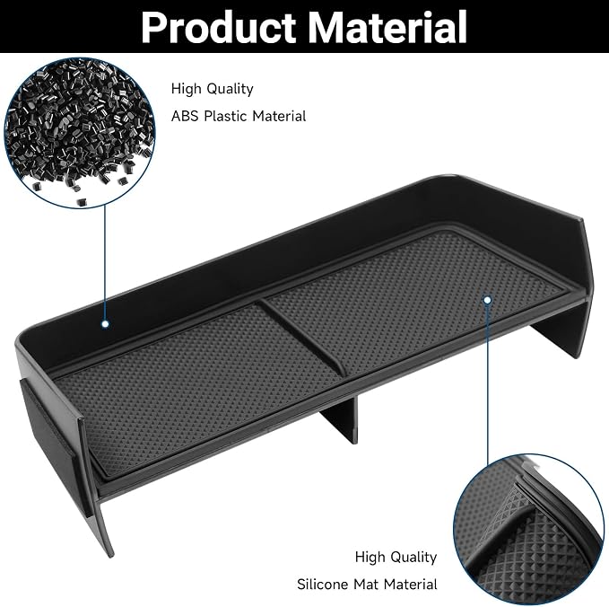 Center Console Tray Organizer Compatible with Honda 2023 2024 2025 2026 Pilot ＆ 2026 Passport Accessories Black ABS Plastic Material Insert Tray Pallet Storage