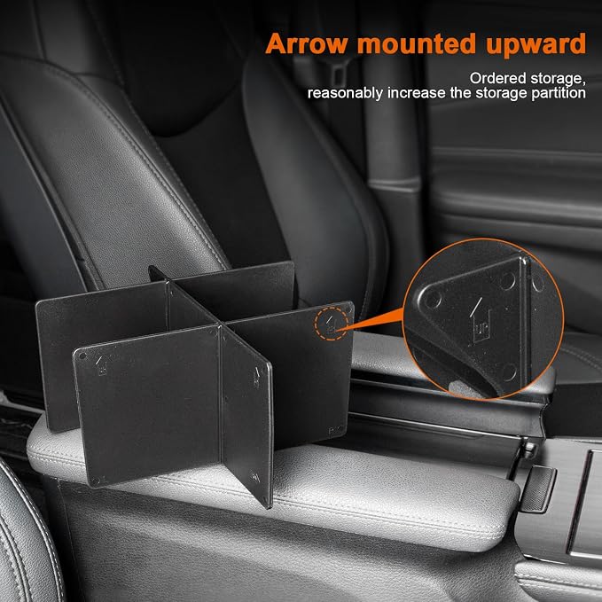 JYCDC Center Console Organizer Tray Compatible with 2021-2026 Toyota Sienna,Armrest Box Secondary Storage Tray Coin Container Plastic (JYCDC-GB01)