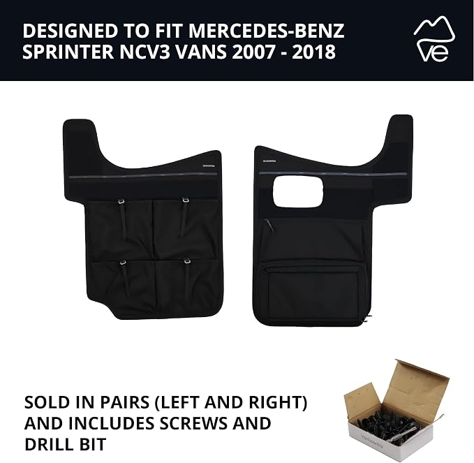 VanEssential Rear Door LOWER Storage Panels (Pair) Designed for Mercedes-Benz NCV3 Van (Years 2007-2018)