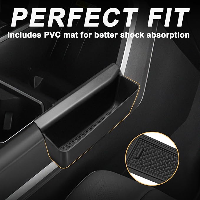Muslogy Compatible with 2022-2025 2026 Toyota Tundra Accessories Shifter Storage Box ABS Material Console Organizer Phone Pocket Passenger Side Only (Won't FIT Platinum, 1794 Edition and Capstone)