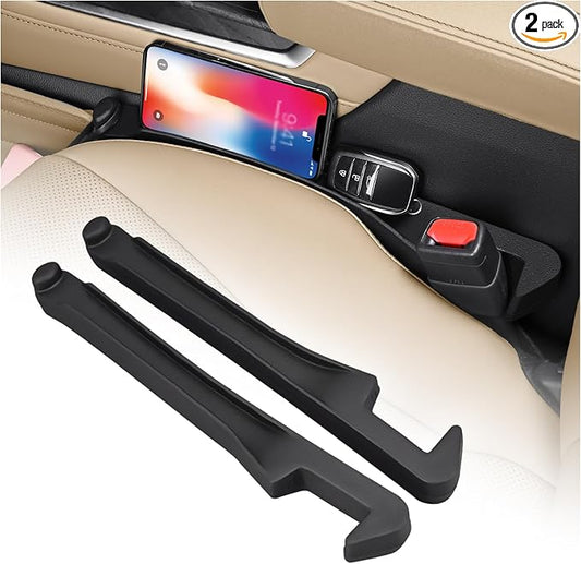 Junecarp 2PCS Car Seat Gap Filler Organizer with Storage Slot & Hook,Car Seat Gap Filler Strip for Filling Gaps,Universal & Double-Sided Use Cars Seats Gaps Plug Cars Interior Accessories