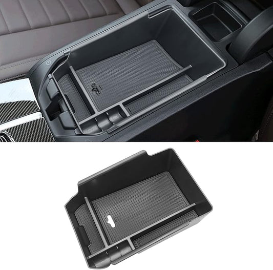 Compatible with BMW X3 Center Console Organizer 2018-2024,for 2019-2024 X4 Console Organizer Tray, for X3 G01/X4 G02 Center Aremrest Secondary Storage Box With Coin Holder(Not Fit 2025+)