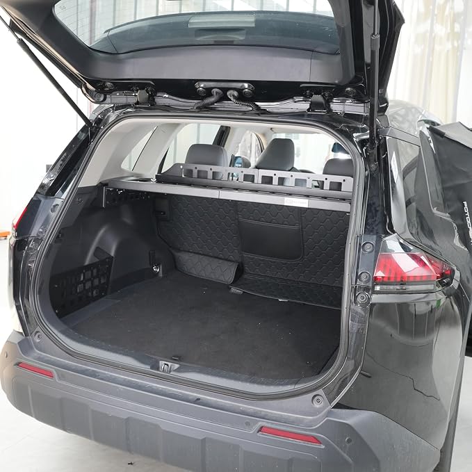 HIGH FLYING for Toyota RAV4 2026 2027 Interior Storage Molle Panel Cargo Shelf Trunk Organizer Luggage Carrier Rack Modular System Aluminum (Shelf+Storage Box)