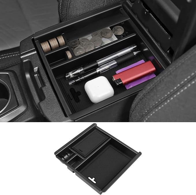 Center Console Organizer Compatible with Toyota 2016-2020 2021 2022 2023 Tacoma Accessories ABS Plastic Material Armrest Secondary Storage Box