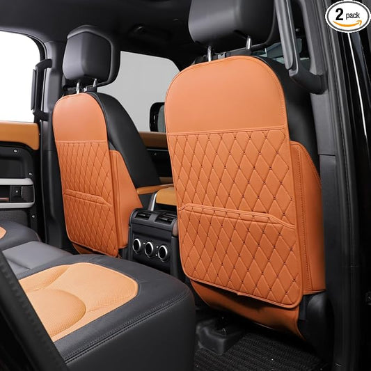 TAIKOO Seat Back Protector,Shields Seat Backs from Kicks and Adds Storage | kick mats back seat protector easy to install and clean, well-crafted, sturdy, durable and stylish.2 Pack