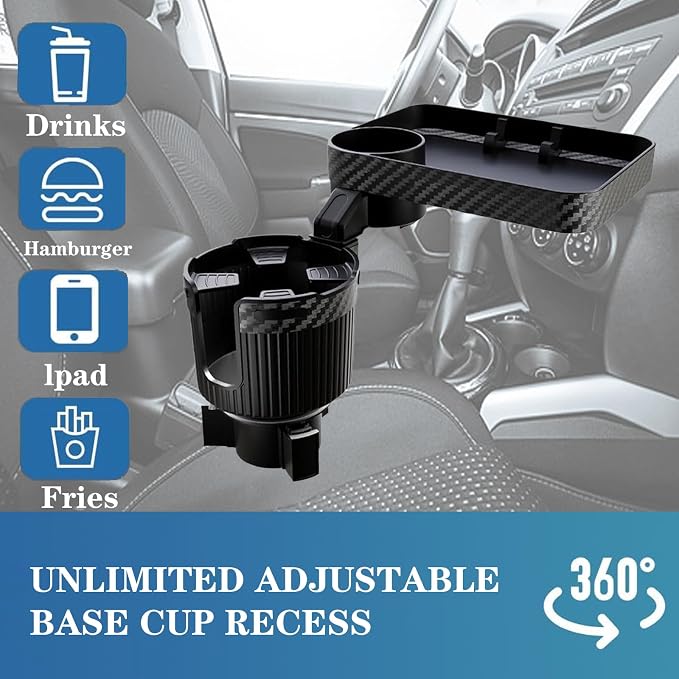 Car Cup Holder Expander Water Bottle Base fit Stanley for Yeti Rambler for Hydro Flasks 14/24/32/36/40oz -Adjustable Expandable Cup Holder Accessories for car Most Cars Trucks SUVs.(BJ-2392)