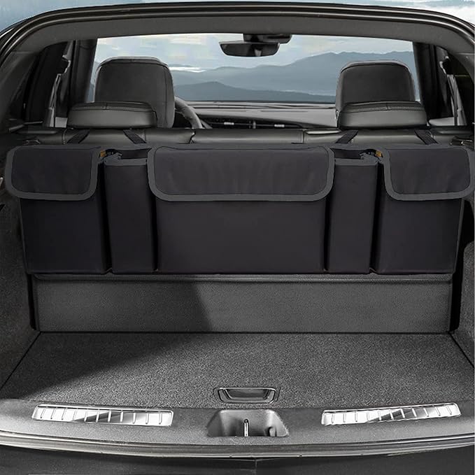 AOPHY Car Organizers and Storage, Backseat Hanging Organizer with 5 Pockets, Waterproof Collapsible Large Capacity Organization Bag, Interior Accessories Trunk Organizer for Car, SUV, Truck, MPV