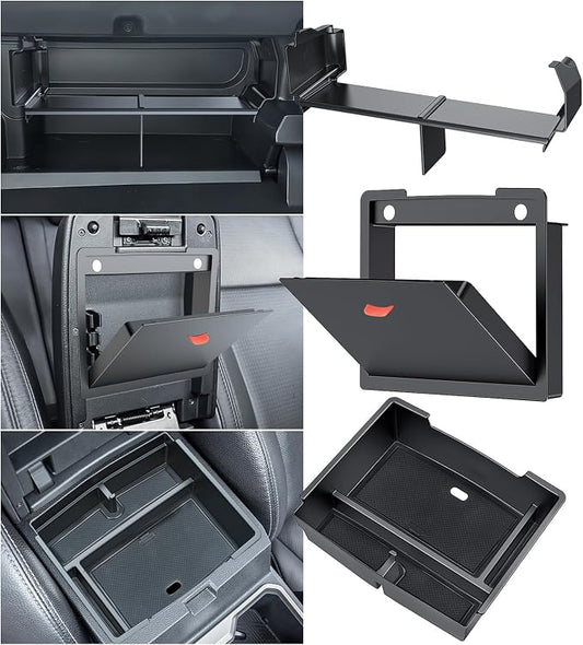 Sinvanho Center Console Organizer for 2024 2025 Toyota Tacoma (4th Gen), Magnetic Hidden Armrest Storage Box, Center Console Tray & Glove Box Organizer, Tacoma Interior Accessories Set 3PCS