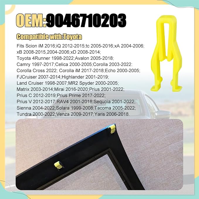 10PCS Switch Bezel Clip, Car Retainer Clips, Interior Trim Console Dash Panel Switch Bezel Door Side Trunk Plastic Retainer Fitting Fastener Clip Fit for Most Vehicles, Replaces OEM #9046710203