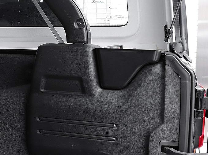 YOCTM Wheel Well Storage Bin, Rear Trunk Organizer, Cargo Tray Compatible with 2018 2019 2020 2021 2022 2023 Jeep Wrangler JL JLU Rubicon Sport Sahara Interior Storage Accessories Black