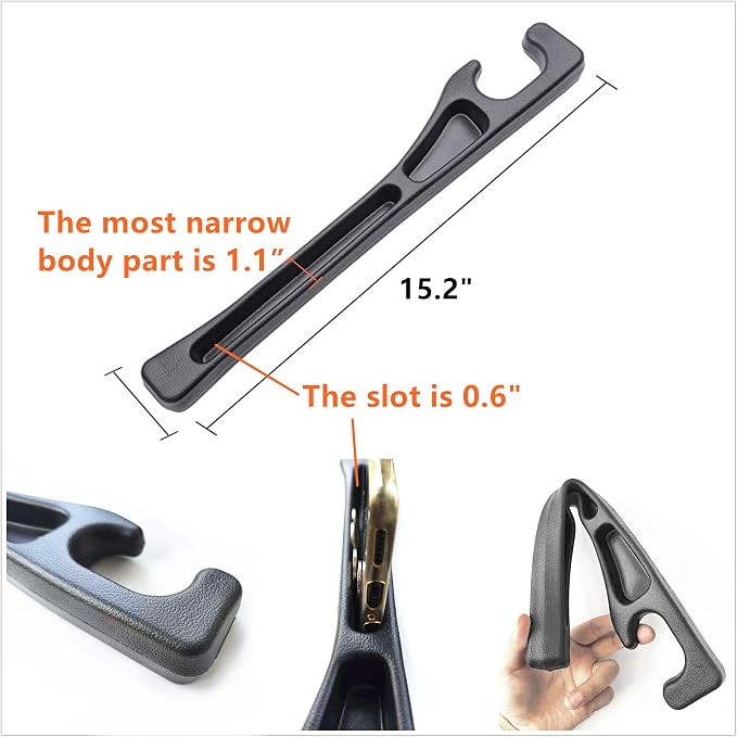 2 Pack Car Seat Gap Filler Stopper/Catcher, No-Drop Seat Guard Insert Between Seat and Console Black Auto Crevice Blocker Strip Pad Plug Seat Gap Guard Spacer A02
