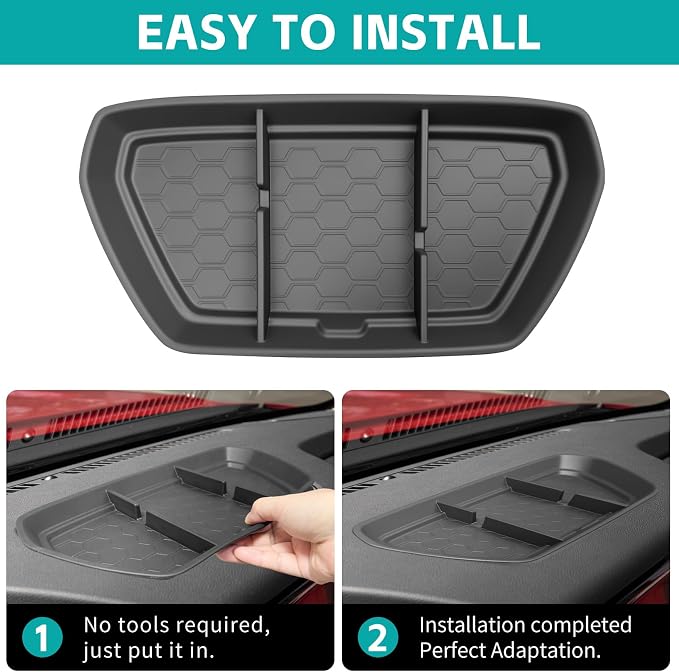 Center Console Organizer Compatible with 2022-2024 Nissan Frontier S/SV/Pro-X/Pro-4X/SL Accessories (NOT FIT 2025 2026), Dashboard Insert Tray Storage Box with Phone Holder Dash Organizer