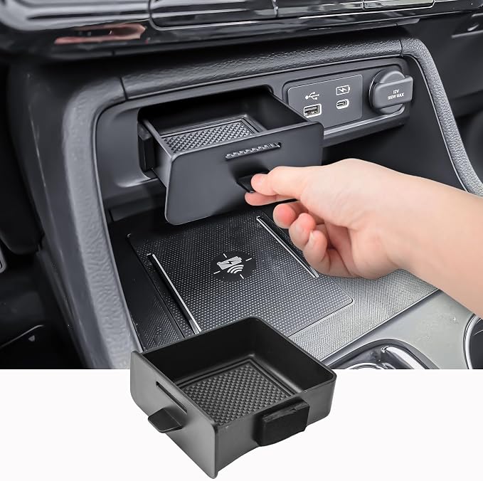 HGWEI Center Console Organizer Compatible with Honda Pilot 2023-2026 and Passport 2026 Interior Accessories, Hidden Glove Box Middle Armrest Drawer Storage Tray for Small Items (Not for Ridgeline)