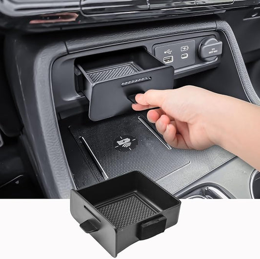 HGWEI Center Console Organizer Compatible with Honda Pilot 2023-2026 and Passport 2026 Interior Accessories, Hidden Glove Box Middle Armrest Drawer Storage Tray for Small Items (Not for Ridgeline)