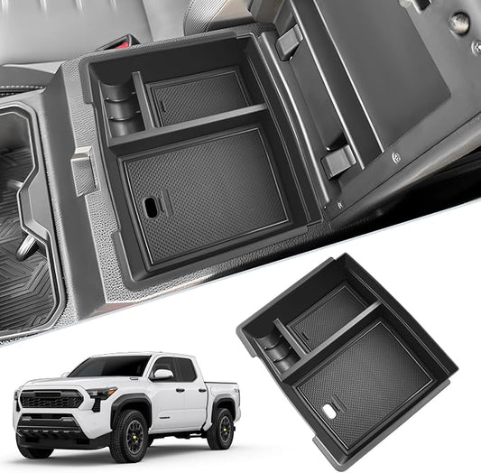 SKTU for 2024 2025 2026 Toyota Tacoma Center Console Organizer Toyota Tacoma 2024 2025 2026 Accessories 2024 2025 2026 Tacoma Console Tray for 2024 2025 2026 Tacoma Console Organizer with Coin Holder