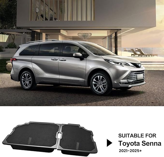 2024 for Toyota Sienna Trunk Tray，compatible with Toyota Sienna 2024 2023 2022 2021 Trunk Cargo Organizer，New Small Items Organizer