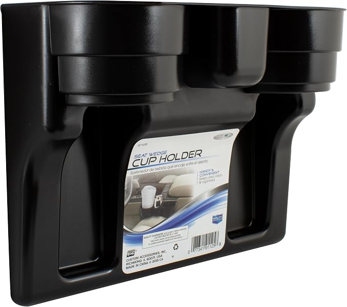 Custom Accessories Black Seat Wedge Cup Holder