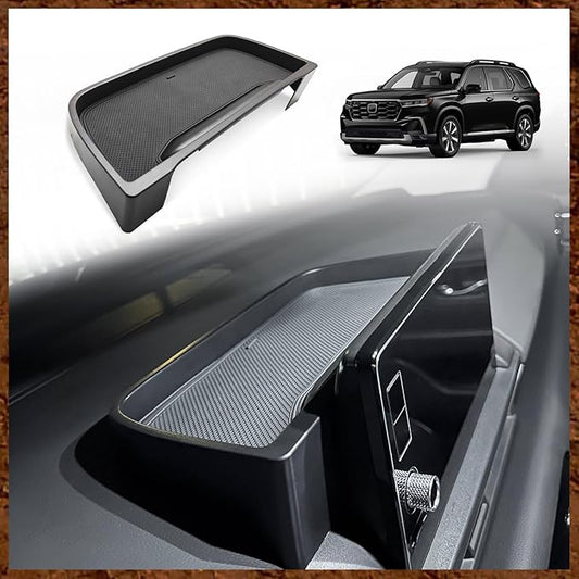 Muslogy Dash Storage Tray (for 9-in Screen Only) Insert Behind Screen Center Console Organizer Interior Accessories Compatible with Honda Pilot 2023-2026 EX-L Touring Elite(Black)