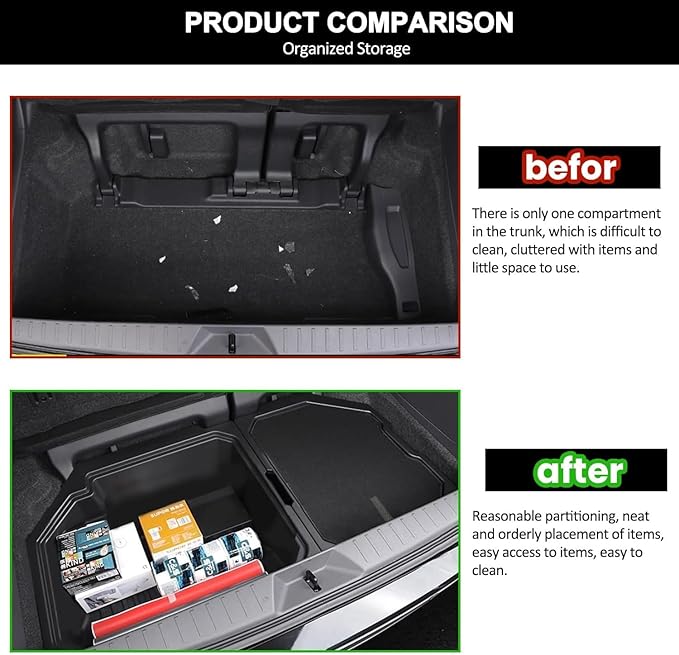 2024 for Toyota Sienna Trunk Tray，compatible with Toyota Sienna 2024 2023 2022 2021 Trunk Cargo Organizer，New Small Items Organizer