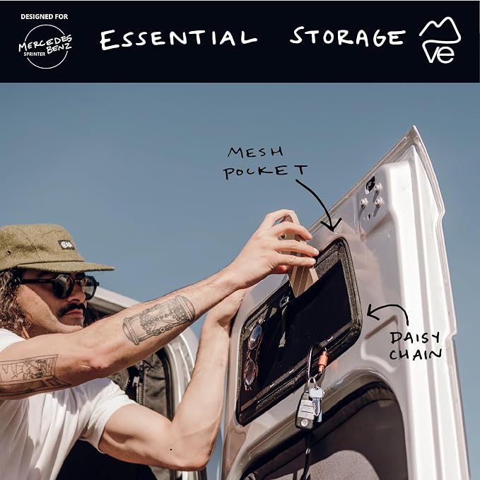 VanEssential Rear Door UPPER Storage Panels (Pair) Designed for Mercedes-Benz VS30 & NCV3 (Van Years 2007 to Current Model)
