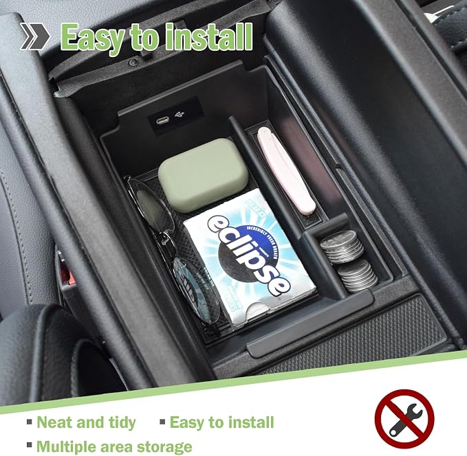 HGWEI Center Console Organizer Compatible with 2020-2026 Mercedes Benz GLE 350 450 580 AMG 53 63S Accessories, GLS 450 580 AMG 63 Armrest Storage Box Insert Tray (Not Fit with Cool Box)