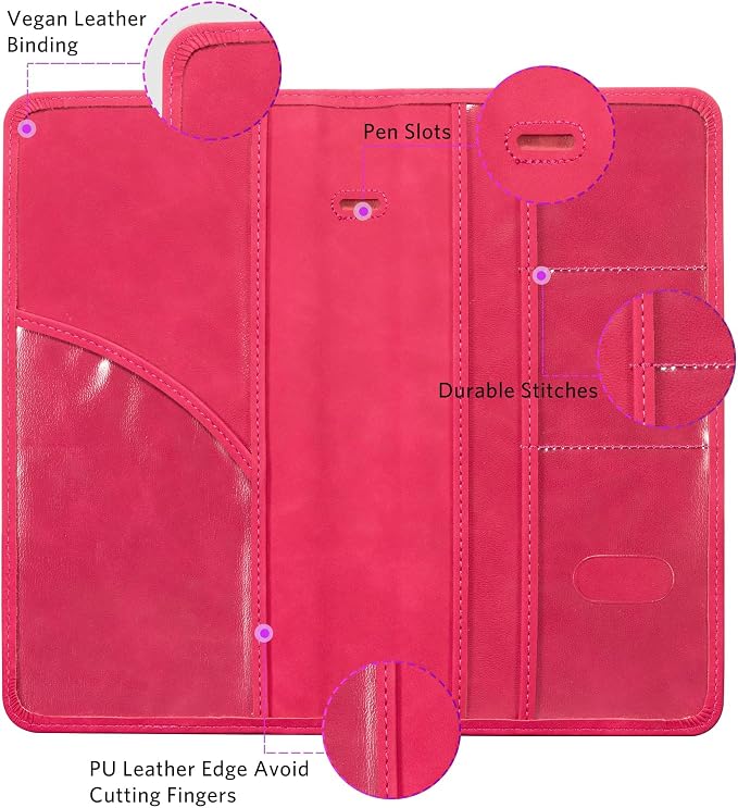 CoBak Car Registration and Insurance Holder - Vehicle Glove Box Car Organizer,Auto Truck Comparment Accessories Case with Magnetic Closure for Driver License,Cards