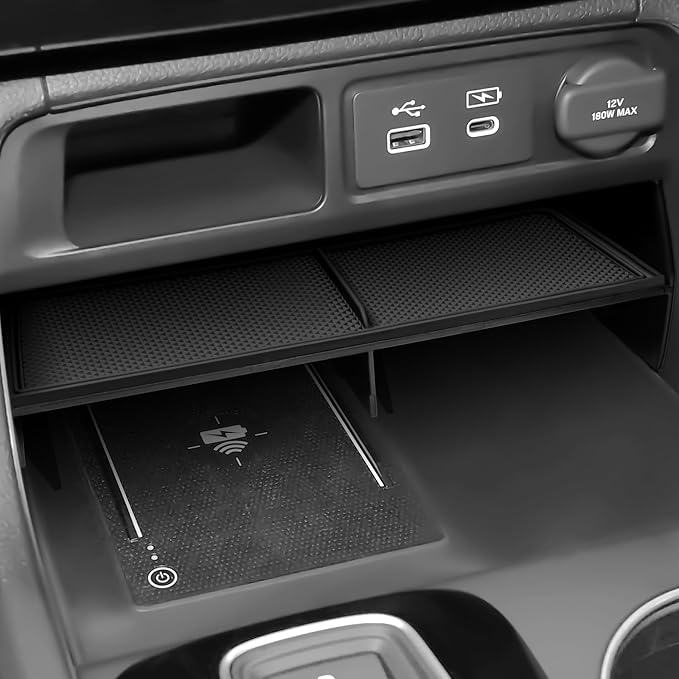 Center Console Tray Organizer Compatible with Honda 2023 2024 2025 2026 Pilot ＆ 2026 Passport Accessories Black ABS Plastic Material Insert Tray Pallet Storage