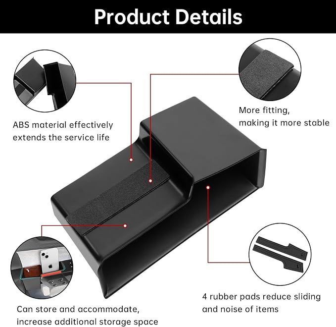 4pcs Door Handle Organizer for Ford Maverick 2022 2023 2024 2025 2026 Accessories Front and Rear Door Side Storage Box Insert Grab Handle Pocket ABS Plastic