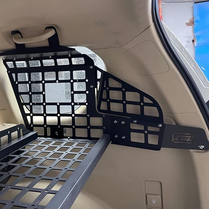 HIGH FLYING for Toyota Prado LC150/Lexus GX460 Car Molle Panels Storage Modular System Trunk Shelf Organizer Rear Cargo Racks (Install requires Side Panels)