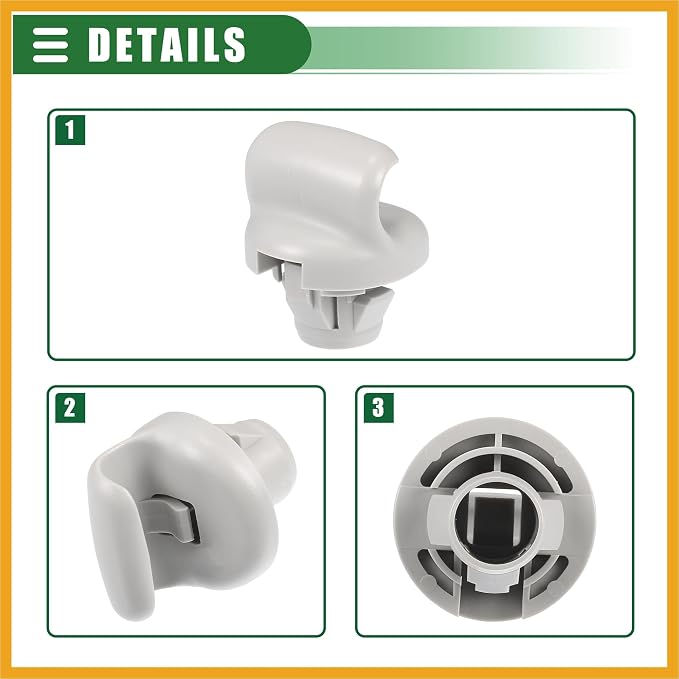 Car Sun Visor Holder Clip, Sun Visor Bracket Hook Clips Hanger, for Nissan Sentra 2015-2019, Plastic, No.96409CG000, Gray, 2pcs Replacement