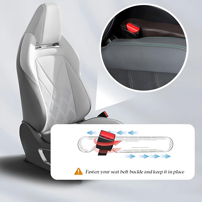 Car Seat Gap Filler, 2PCS Soft Foam Leather Vehicle Seat Crevice Blocker Stop Things from Dropping, Automotive No Drop Plug Guard Gap Stopper, Universal for Truck SUV RV (Coffee)